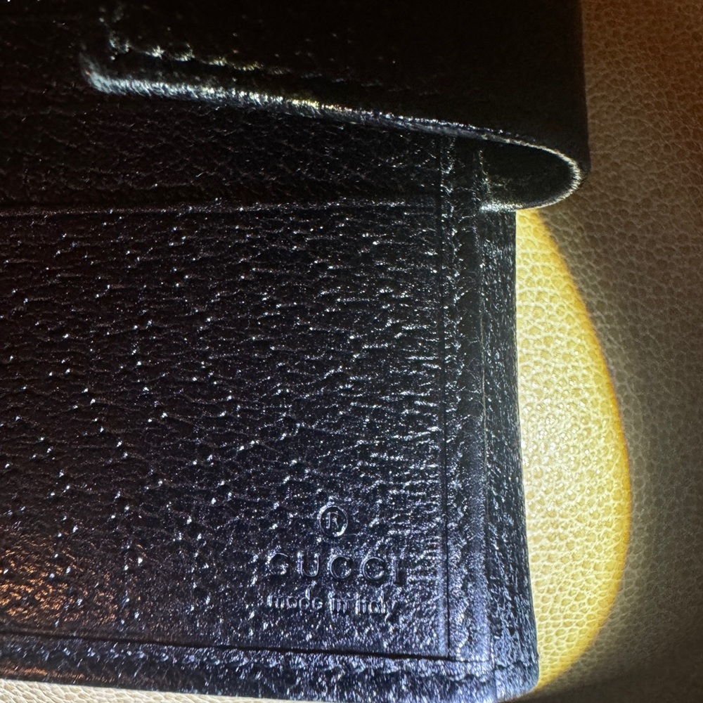 Gucci Trifold Vintage Wallet Change Purse Black - Picture 7 of 7